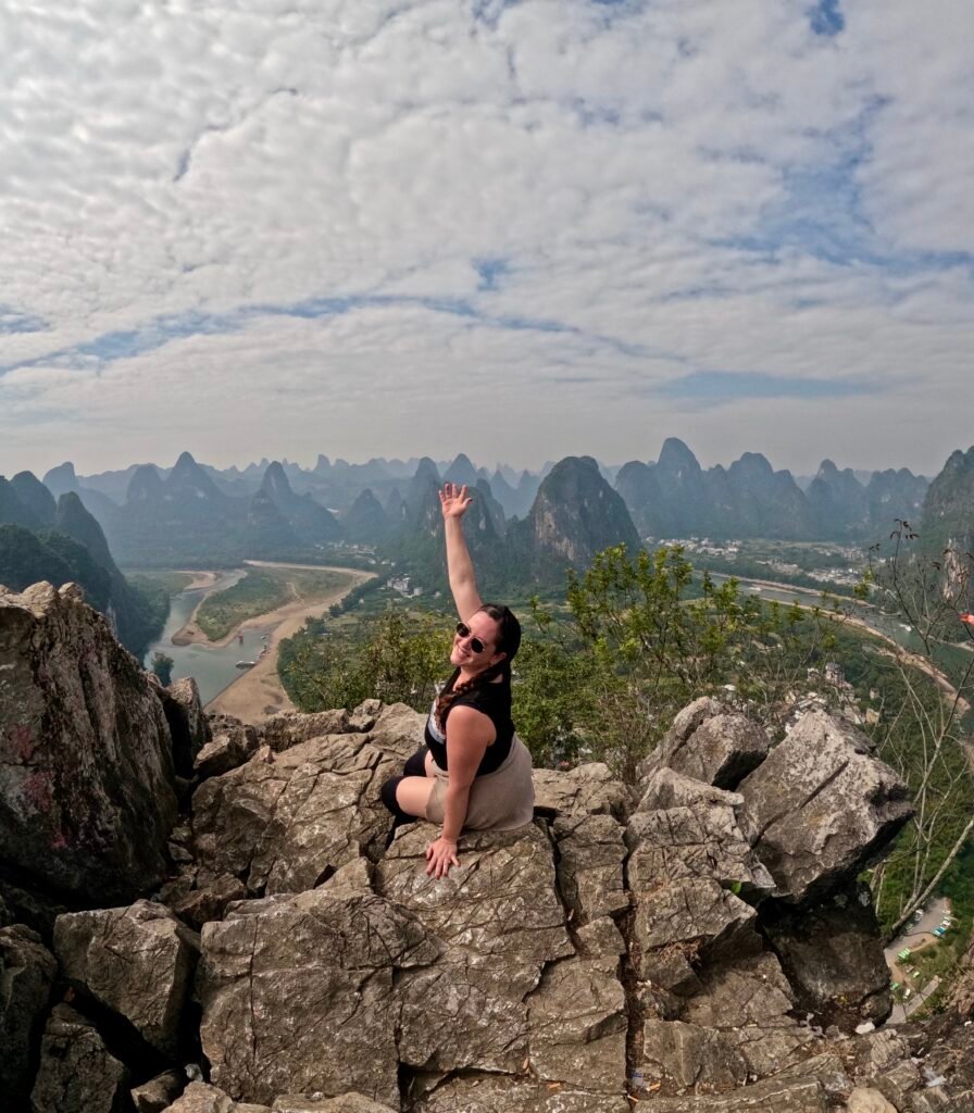 Karst mountains landscape in Guangxi China