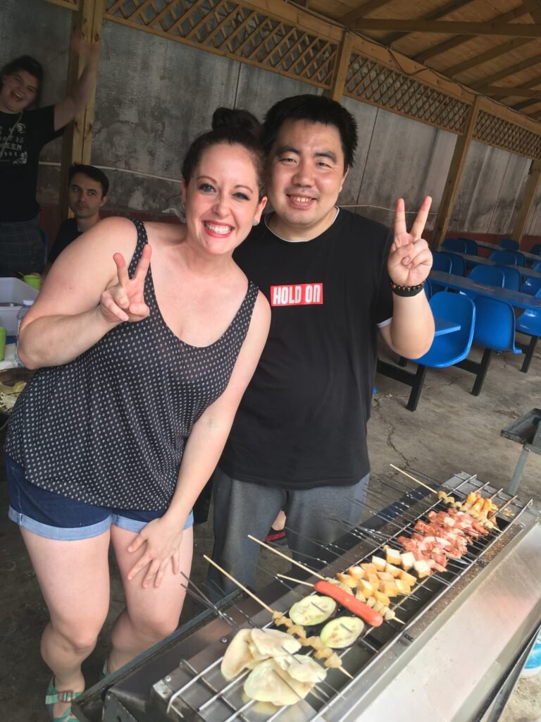 Enjoying Chinese BBQ