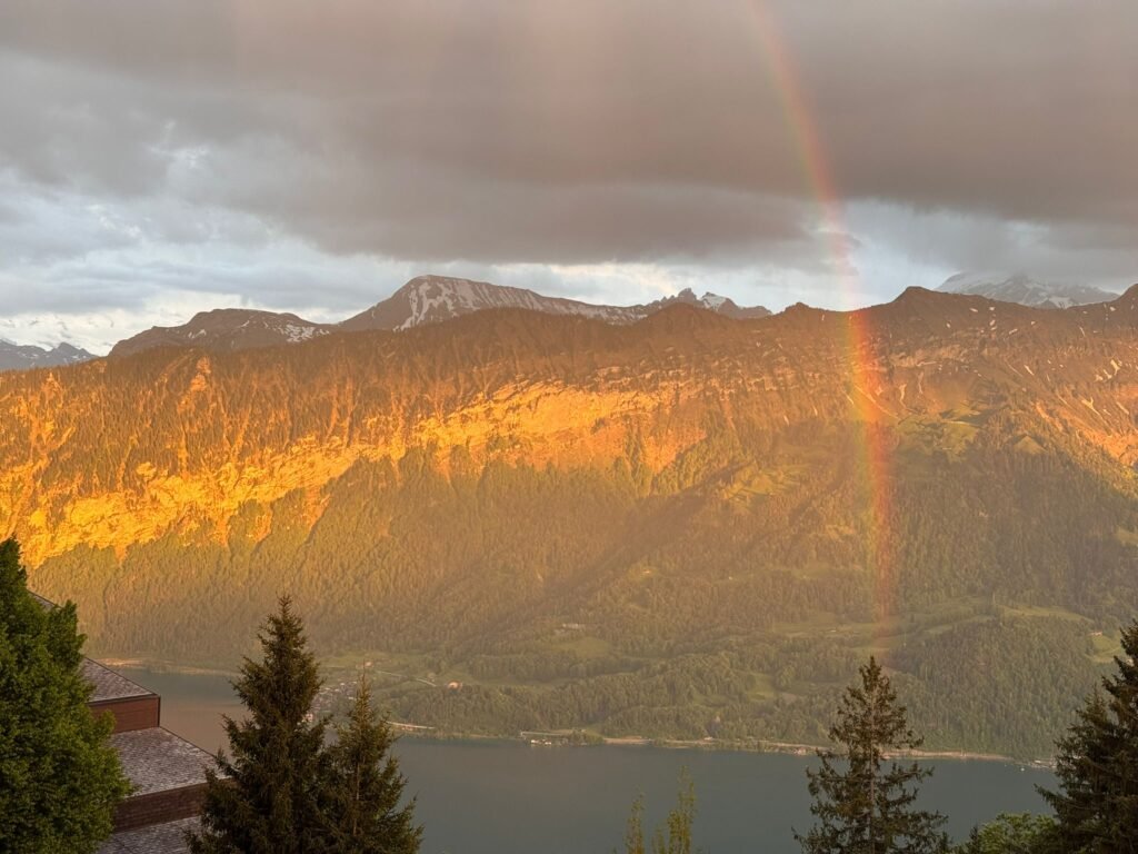 Scenic train ride in Switzerland