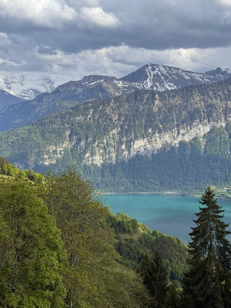 Scenic train ride in Switzerland
